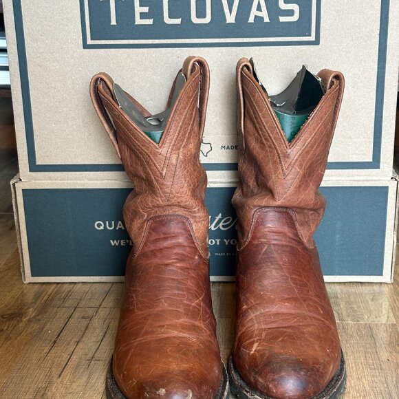 Mens Tecovas Bison Cognac Boots - Picture 7 of 8